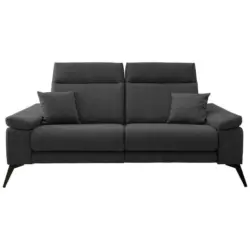 Dreisitzer-Sofa in Struktur Anthrazit