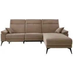 Ecksofa in Struktur Beige