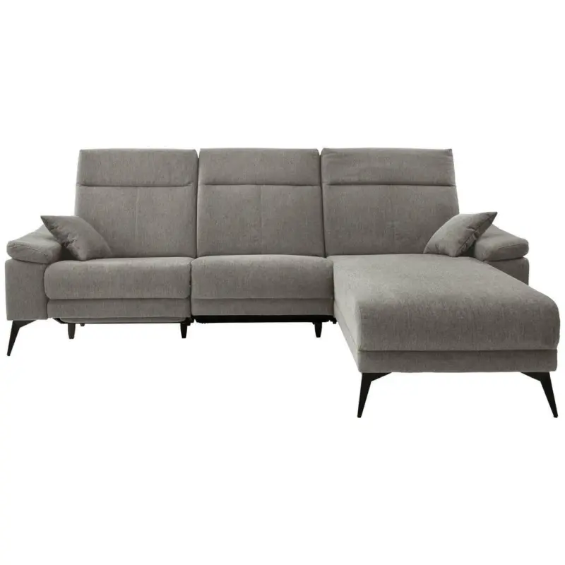 Ecksofa in Struktur Grau