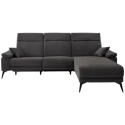 Ecksofa in Struktur Anthrazit