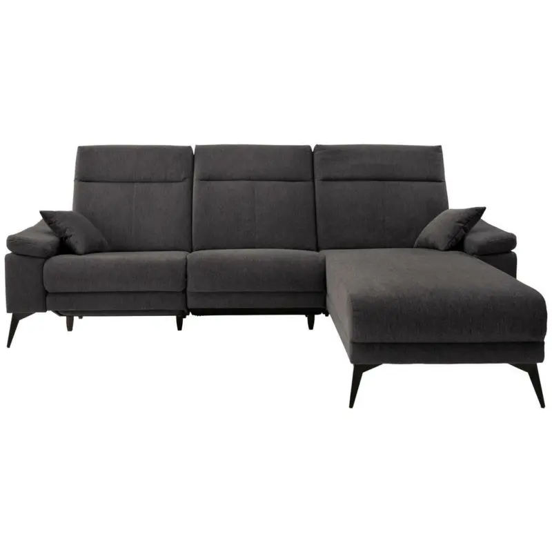 Ecksofa in Struktur Anthrazit