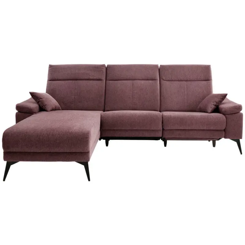 Ecksofa in Struktur Bordeaux