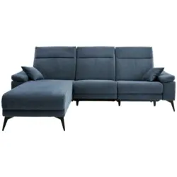 Ecksofa in Struktur Blau
