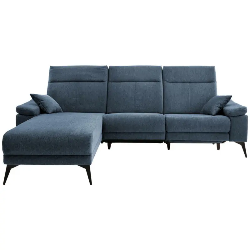 Ecksofa in Struktur Blau