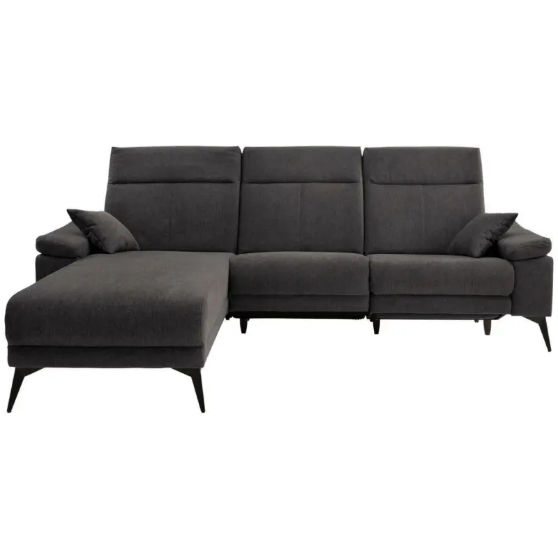 Ecksofa in Struktur Anthrazit