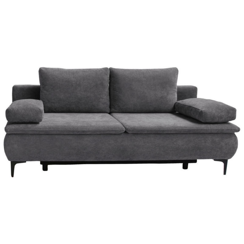 Schlafsofa in Velours Dunkelgrau