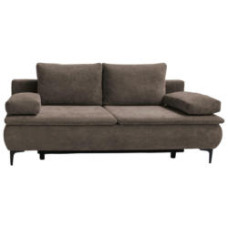 Schlafsofa in Velours Dunkelbraun