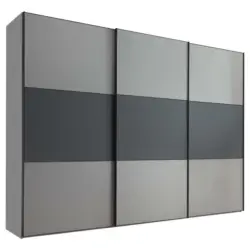 Schwebet&uuml;renschrank in Anthrazit, Hellgrau