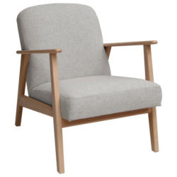 Sessel in Webstoff Grau, Beige