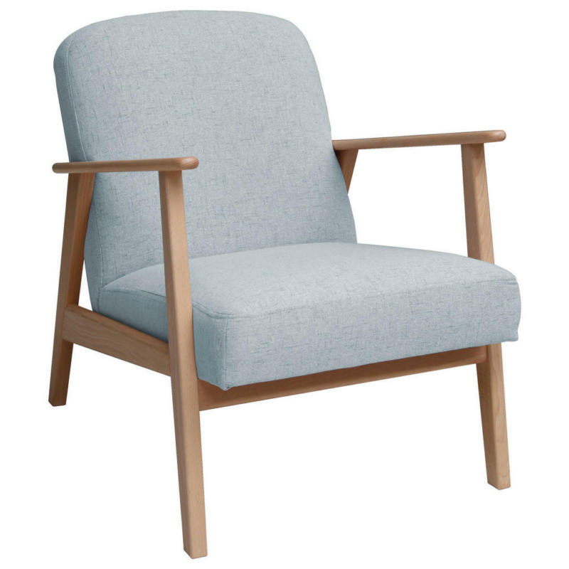 Sessel in Webstoff Pastellblau