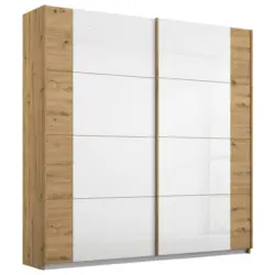 Schwebet&uuml;renschrank in Wei&szlig;, Eiche Artisan