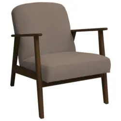 Sessel in Webstoff Hellbraun
