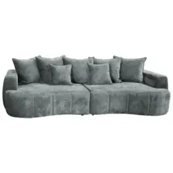 Boxspringsofa in Velours Mintgrün