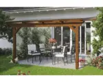 Hornbach Terrassenüberdachung SKAN HOLZ Ancona 434x250 cm nußbaum