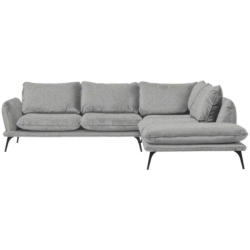 Ecksofa in Bouclé Grau