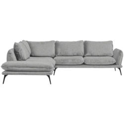 Ecksofa in Bouclé Grau