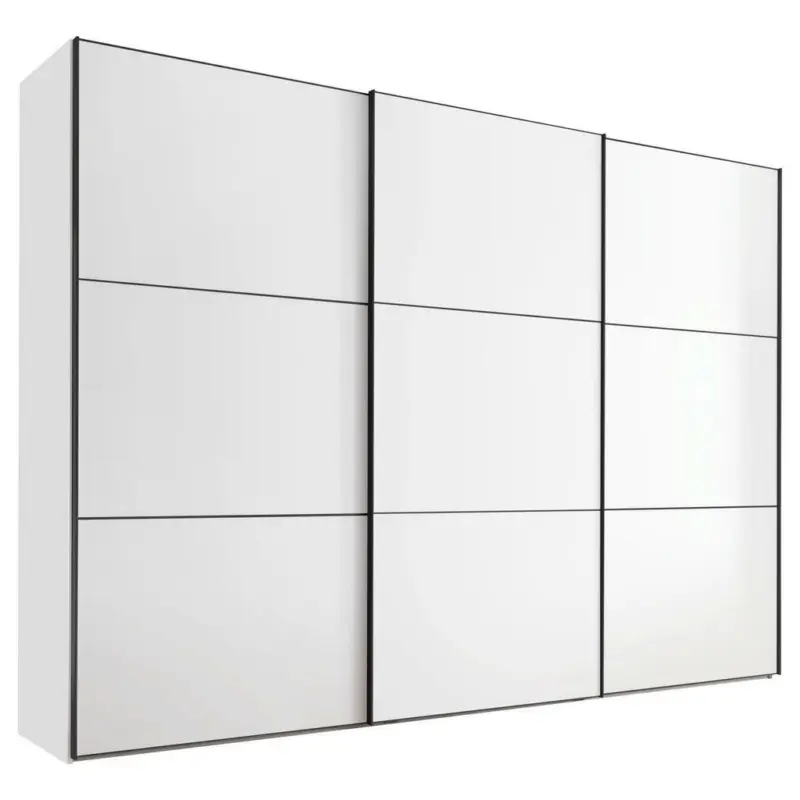 Schwebetürenschrank in Weiß