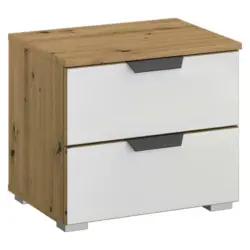 Nachtk&auml;stchen in Champagner, Eiche Artisan