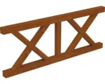 Hornbach Brüstung Andreaskreuz SKAN HOLZ Fichte 220x84 cm nussbaum
