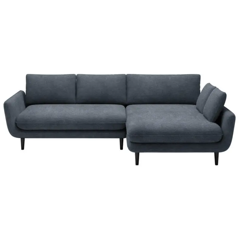 Ecksofa in Velours Grau
