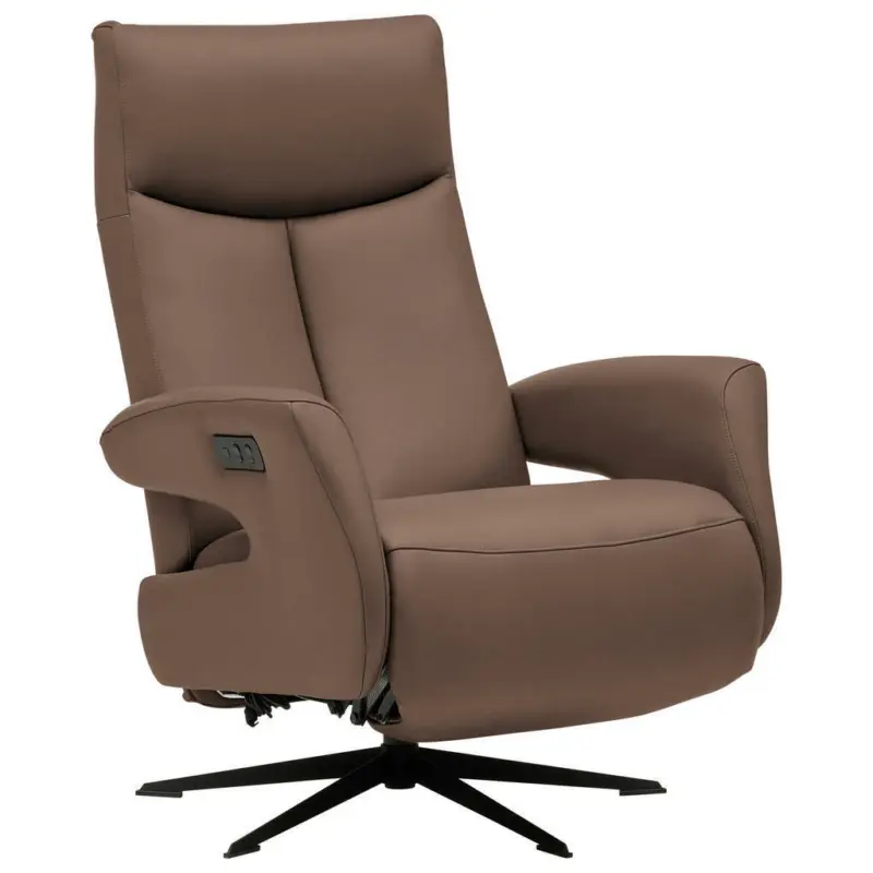 Relaxsessel in Leder Hellbraun