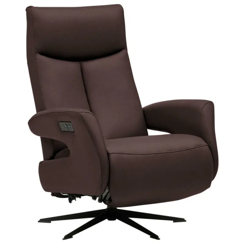 Relaxsessel in Leder Dunkelbraun