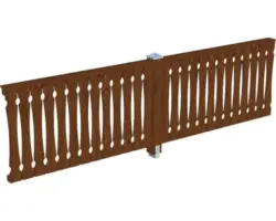 Seitenwand Balkonschalung SKAN HOLZ 355x96 cm nussbaum