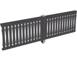 Seitenwand Balkonschalung SKAN HOLZ 355x96 cm schiefergrau