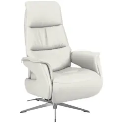 Relaxsessel in Leder Weiß
