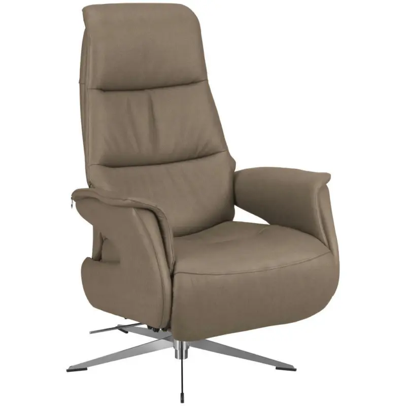 Relaxsessel in Leder Beige