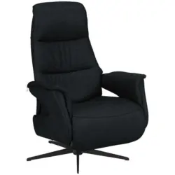 Relaxsessel in Leder Schwarz