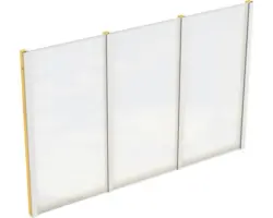 Seitenwand SKAN HOLZ für Terrassenüberdachung freistehend 305x200 cm eiche hell