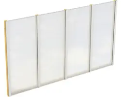 Seitenwand SKAN HOLZ für Terrassenüberdachung freistehend 355x200 cm eiche hell