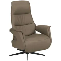Relaxsessel in Leder Beige