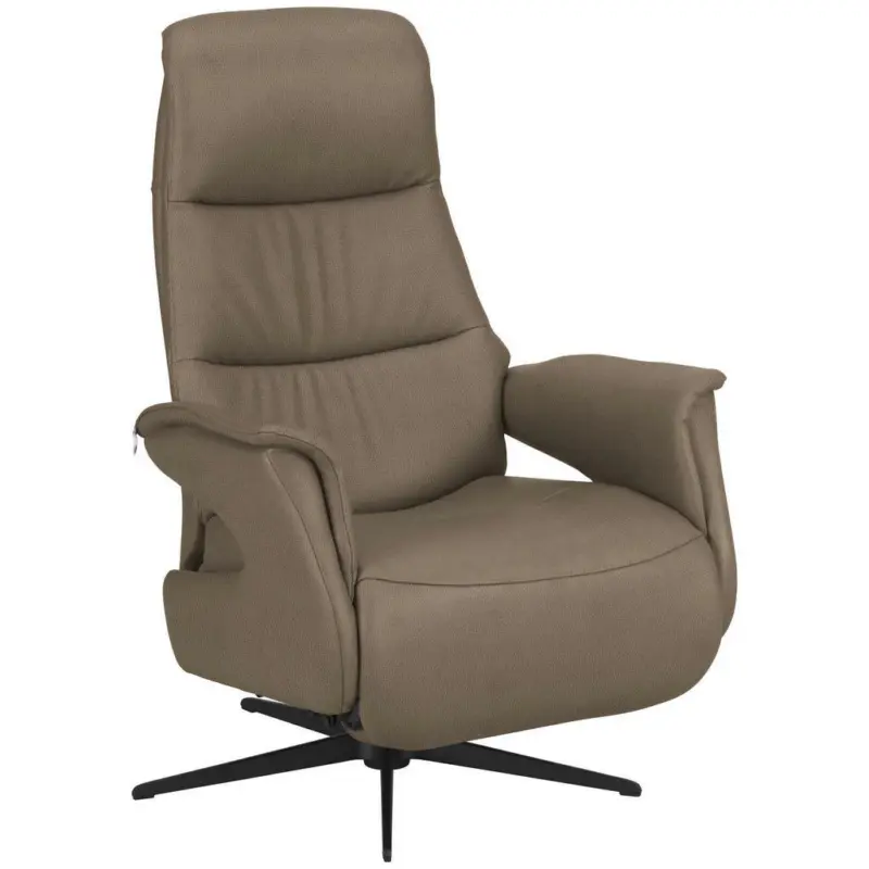 Relaxsessel in Leder Beige