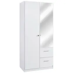 Drehtürenschrank in Weiß