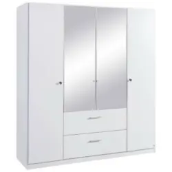 Drehtürenschrank in Weiß