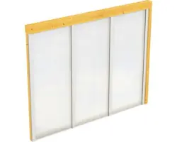 Seitenwand SKAN HOLZ für Terrassenüberdachung 255x200 cm eiche hell