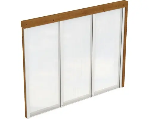 Seitenwand SKAN HOLZ für Terrassenüberdachung 255x200 cm nussbaum