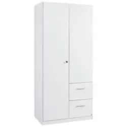 Drehtürenschrank in Weiß