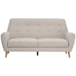 Dreisitzer-Sofa in Webstoff Beige