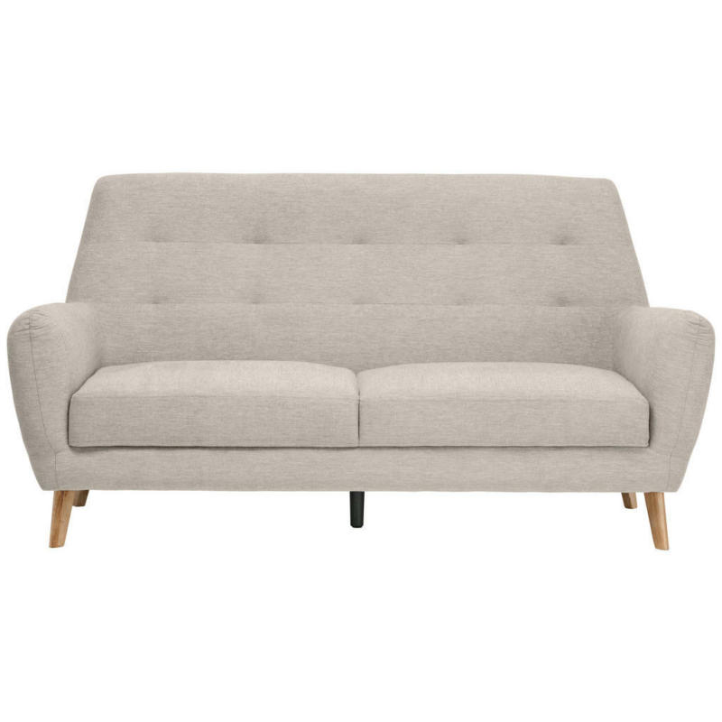 Dreisitzer-Sofa in Webstoff Beige