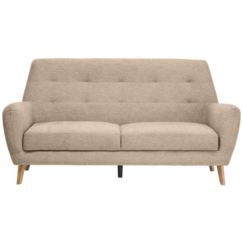 Dreisitzer-Sofa in Webstoff Braun