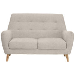 Zweisitzer-Sofa in Webstoff Beige