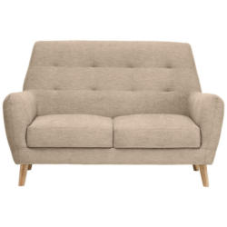 Zweisitzer-Sofa in Webstoff Braun