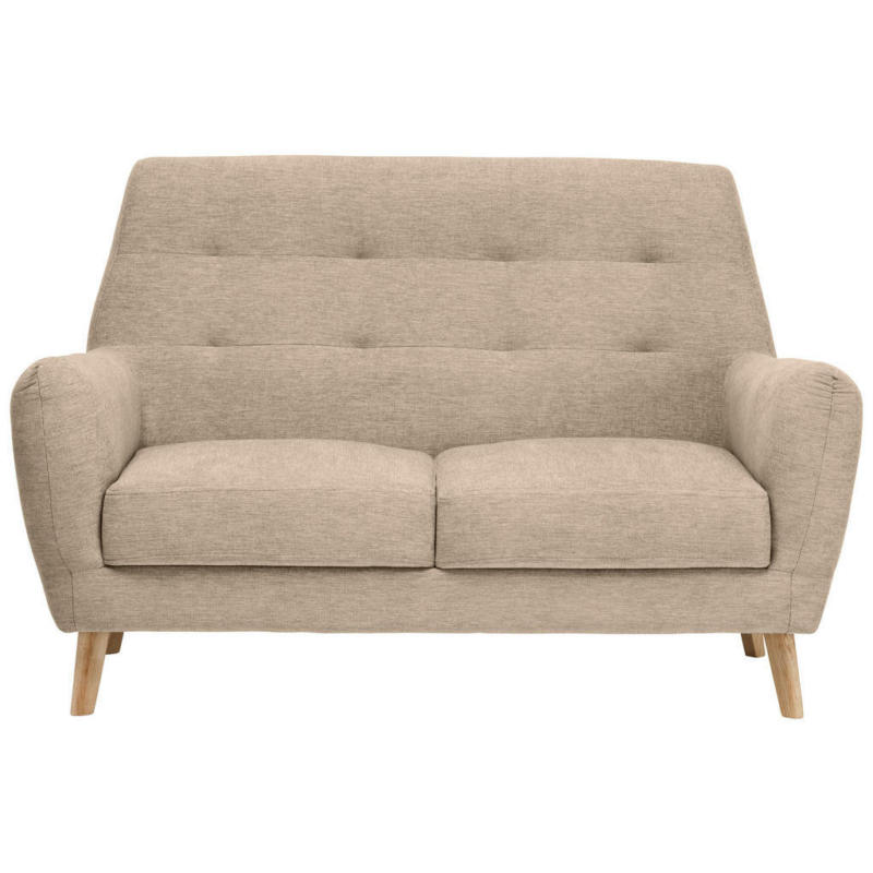 Zweisitzer-Sofa in Webstoff Braun