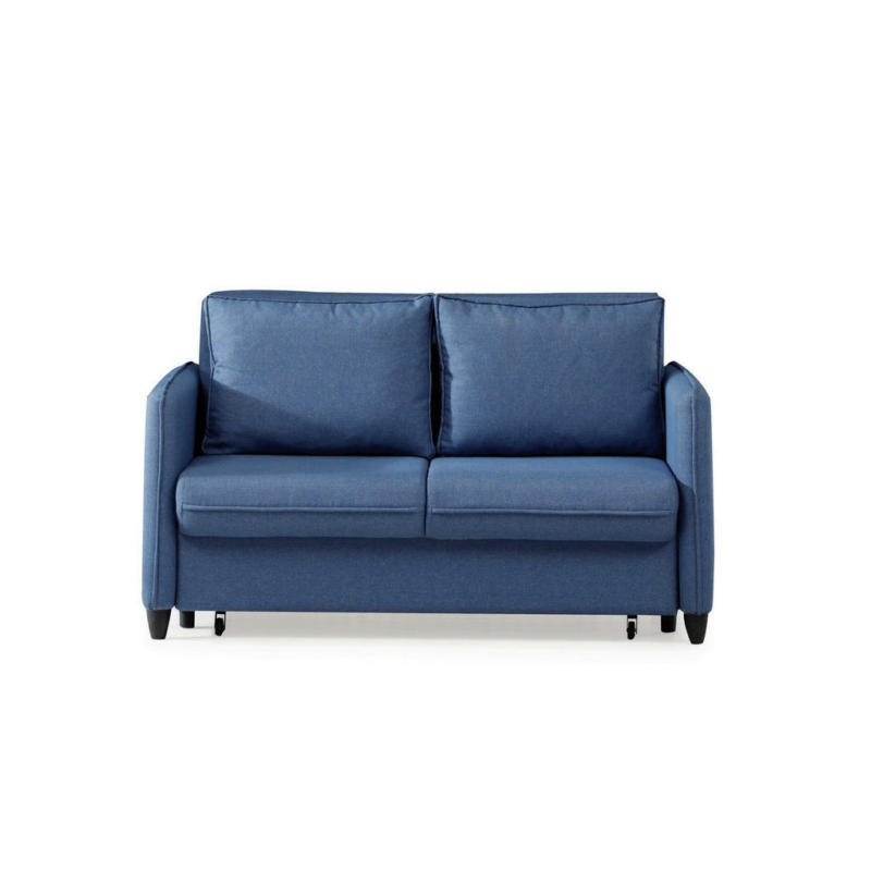 Schlafsofa in Webstoff Blau