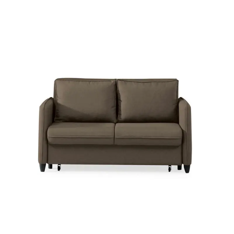 Schlafsofa in Webstoff Braun