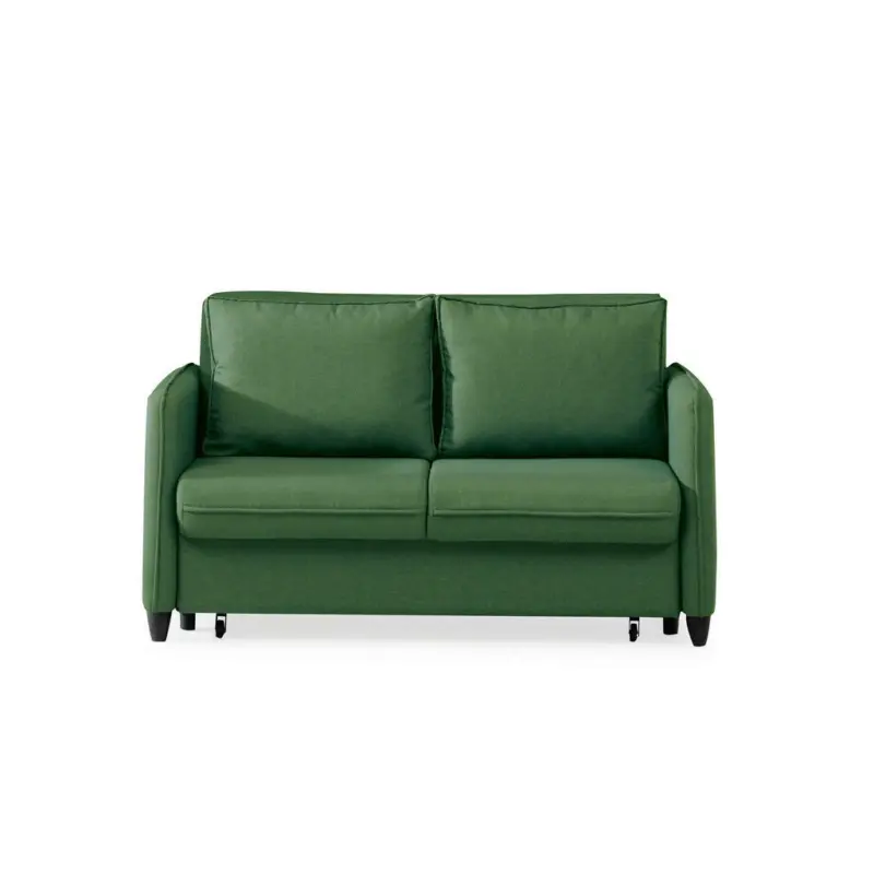 Schlafsofa in Webstoff Grün