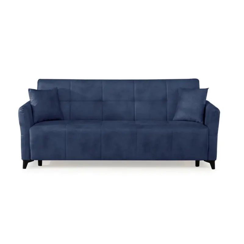 Schlafsofa in Webstoff Blau
